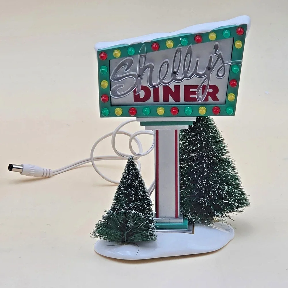 Department 56 Snow Village Shelly's Diner 1999 Illuminated 56.55008 Original Box